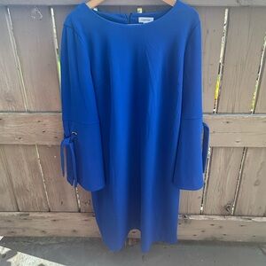 Calvin Klein Blue Long Sleeve Dress